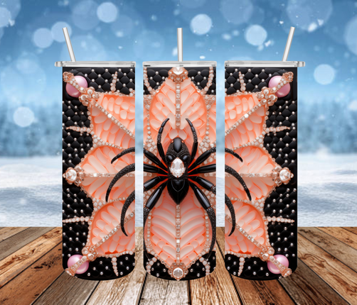 Jeweled Spider 3D Tumbler