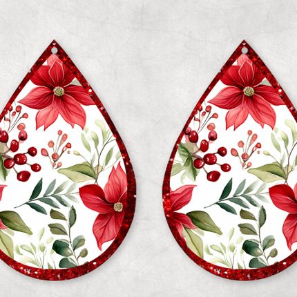 Poinsettia Earrings