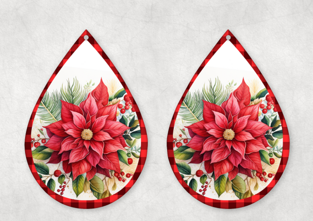 Poinsettia Earrings