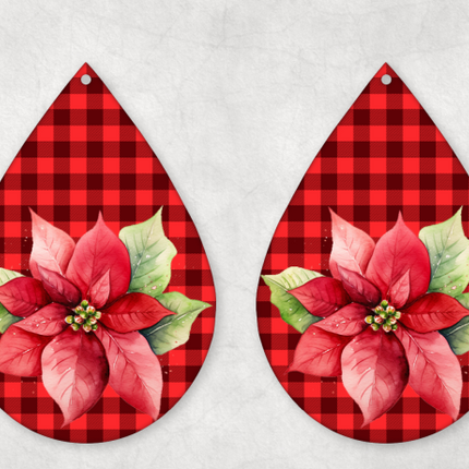 Poinsettia Earrings