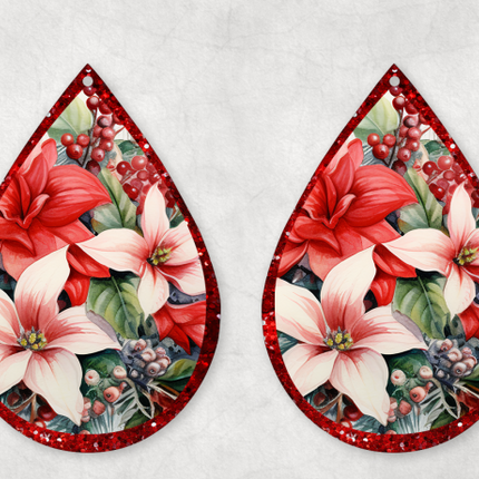 Poinsettia Earrings
