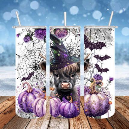 Halloween Highland Cow 3D Tumbler