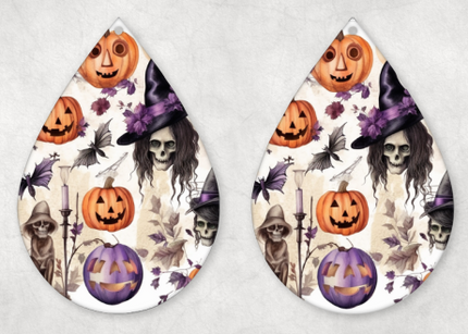 Halloween Teardrop Earrings - 31 Designs