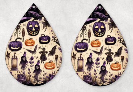 Halloween Teardrop Earrings - 31 Designs