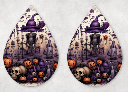 Halloween Teardrop Earrings - 31 Designs