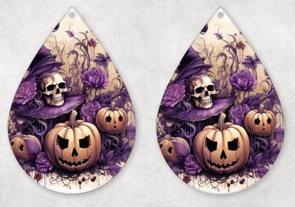 Halloween Teardrop Earrings - 31 Designs