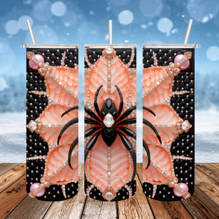 Jeweled Spider 3D Tumbler
