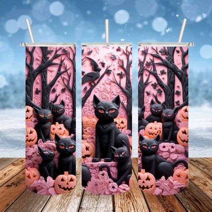 Black Cats 3D Tumbler