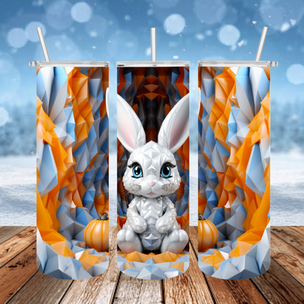 Cute Halloween Bunny 3D Tumbler