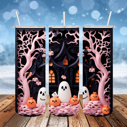 Happy Haunted Home 3D Tumbler