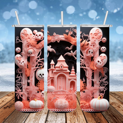 Haunted Pink Palace 3D Tumbler