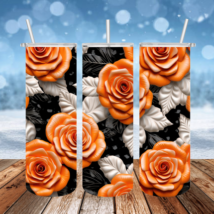 Orange Roses 3D Tumbler