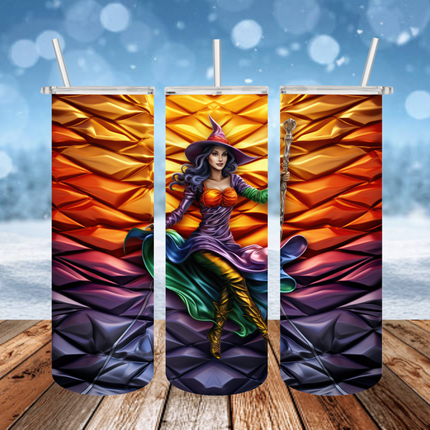 Rainbow Witch 3D Tumbler