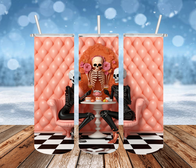 Salon Skeletons 3D Tumbler