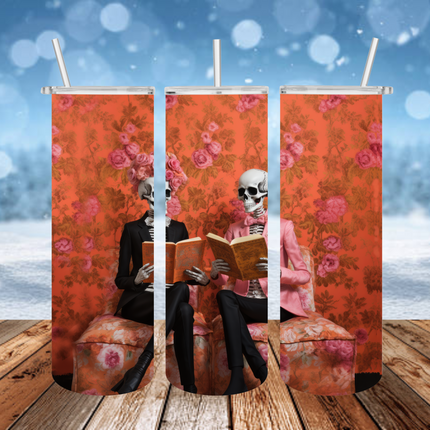 Skeleton Book Club 3D Tumbler
