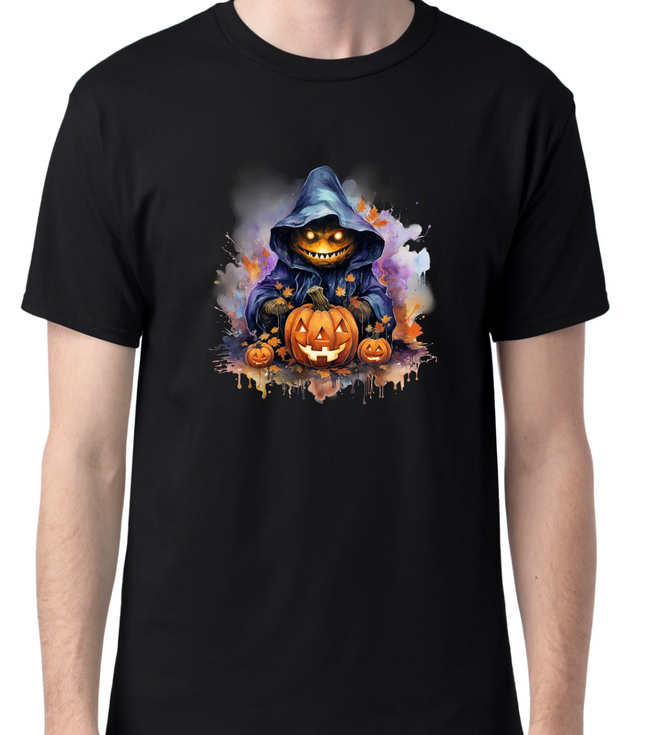 Halloween Watercolor Spooky Jack-O-Lantern T-Shirt