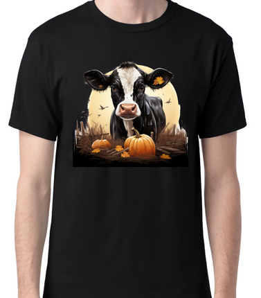 Cow in a Pumpkin Patch T-Shirt