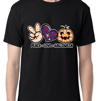 Peace Love and Halloween T-Shirt