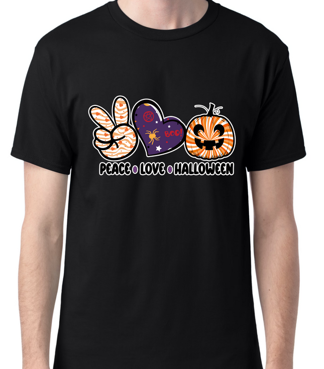 Peace Love and Halloween T-Shirt