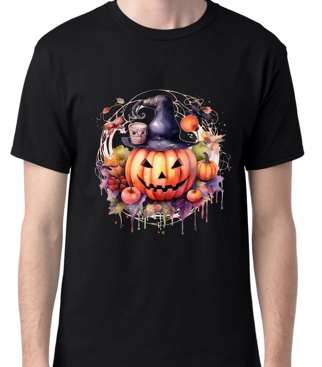 Halloween Watercolor Jack-O-Lantern T-Shirt