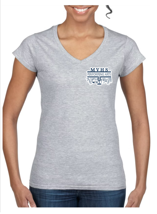Gray V-Neck T-shirt