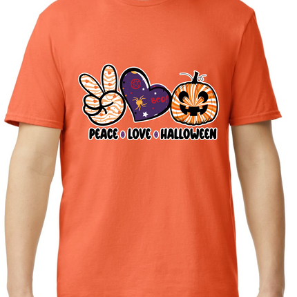Peace Love and Halloween T-Shirt