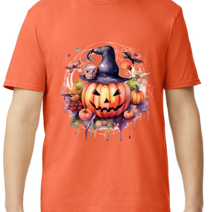 Halloween Watercolor Jack-O-Lantern T-Shirt