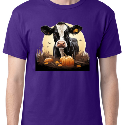 Cow in a Pumpkin Patch T-Shirt