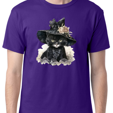Halloween Watercolor Sophisticated Cat T-Shirt